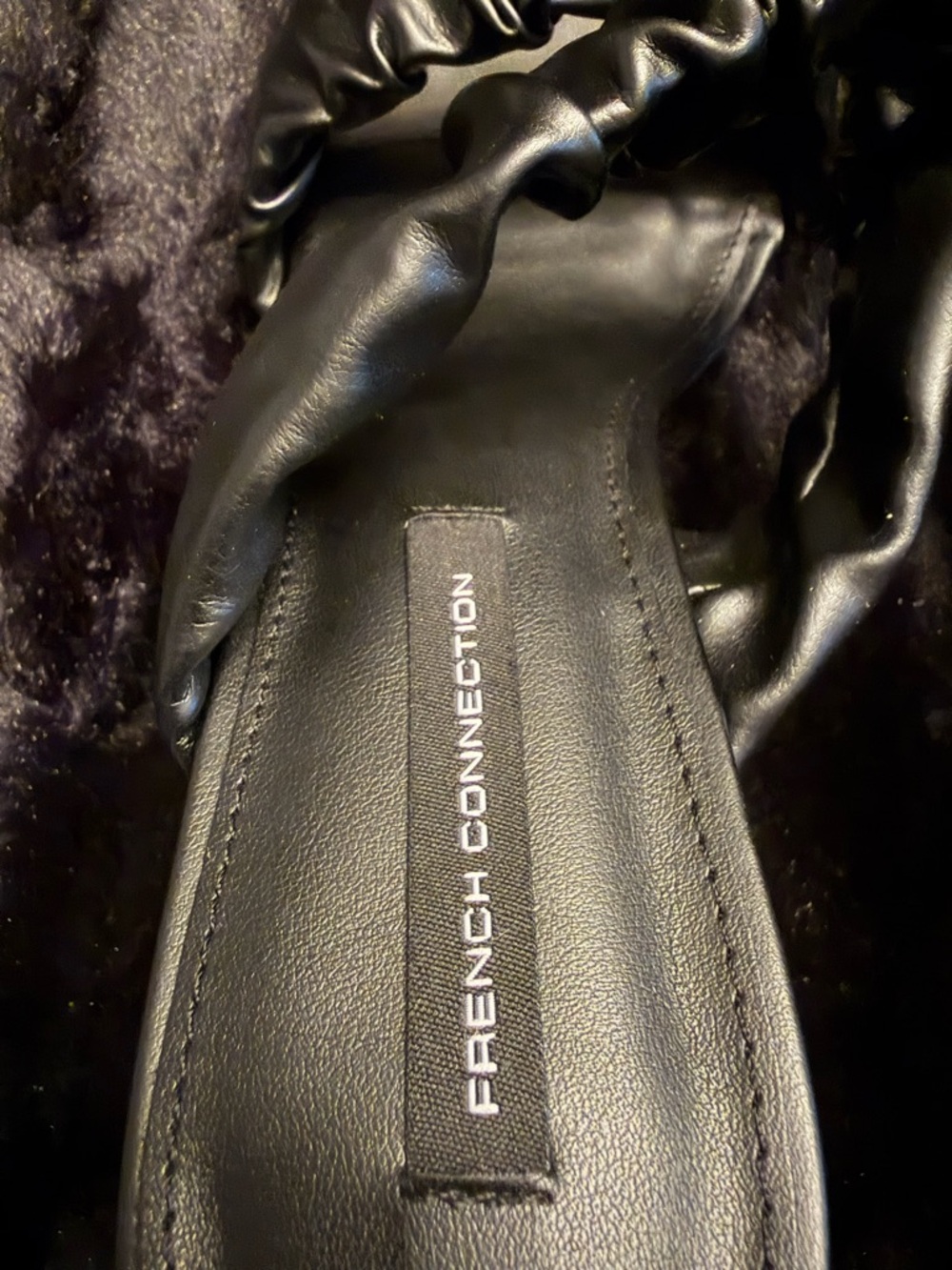 French Connection Crystal Ruched Mules - Picture 9 of 14